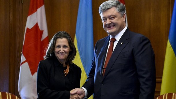 Петр Порошенко и Христя Фриланд. Фото: president.gov.ua