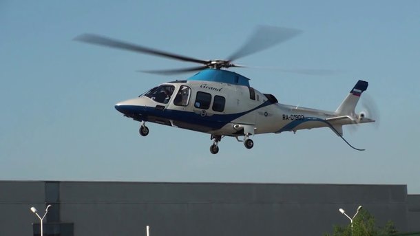 Вертолет Agusta A-109, кадр видео YouTube