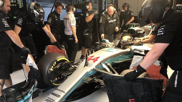 Болид Льюиса Хэмилтона. Фото twitter.com/MercedesAMGF1