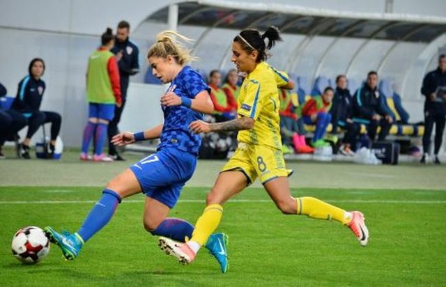 Женский футбол. Украина - Хорватия - 1:1. Фото ФФУ