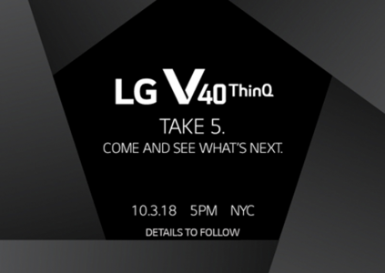 Смартфон LG V40 ThinQ с пятью камерами будет анонсирован 3 октября